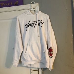 Yours Truly White hoodie